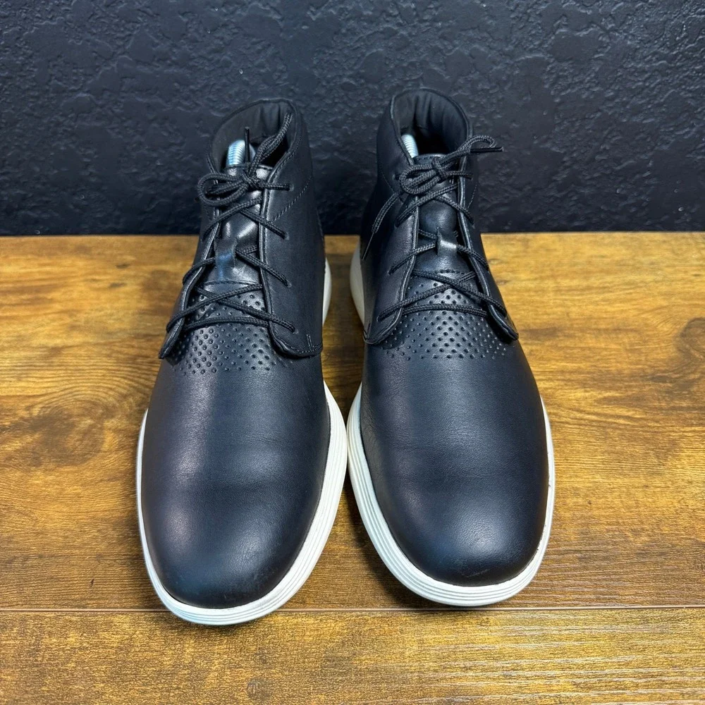 Cole Haan Grand Tour C31366 Black Leather Chukka Boots Mens 8M
